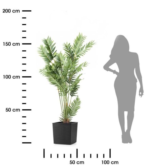 Donica Flore Riflo czarna h30x30 cm