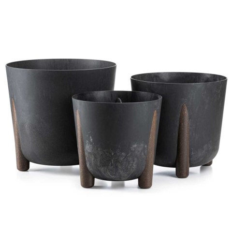 Donica Moss recykling czarny beton 30xh28,5 cm