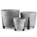 Donica Moss recykling szary beton 30xh28,5 cm