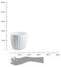 Donica Stripped niska biała 18xh15,6 cm