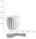 Donica Stripped niska biała 24xh21 cm