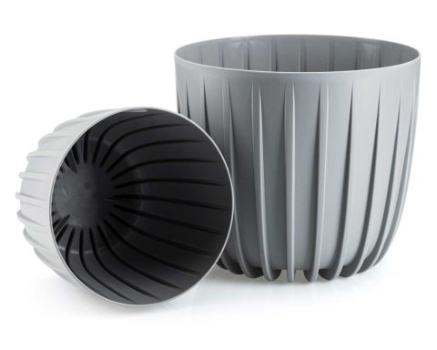Donica Stripped niska szara 24xh21 cm