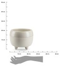 Donica na nóżkach botanica beżowa 23xh18 cm