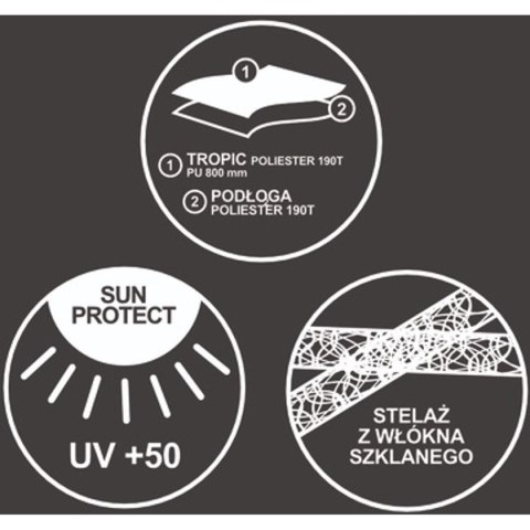 NAMIOT OSŁONA PLAŻOWO OGRODOWA XXL 273X195X175/155CM