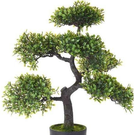 Sztuczne drzewko Bonsai 50 cm wzór 2 Wykonane z tworzywa sztucznego, dekoracyjne drzewo w doniczce do dekoracji wnętrz, tarasów,