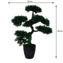 Sztuczne drzewko Bonsai 50 cm wzór 3 Wykonane z tworzywa sztucznego, dekoracyjne drzewo w doniczce do dekoracji wnętrz, tarasów,