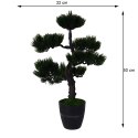 Sztuczne drzewko Bonsai 50 cm wzór 4 Wykonane z tworzywa sztucznego, dekoracyjne drzewo w doniczce do dekoracji wnętrz, tarasów,