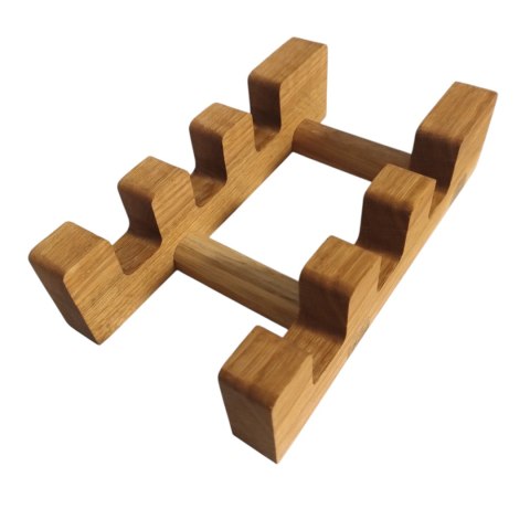 Deska dębowa do krojenia komplet 3 szt z podstawką