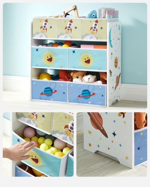 Regał dziecięcy na zabawki 7 pojemników