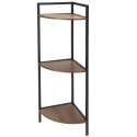 Regał metalowy narożny 3 półki 76 cm
