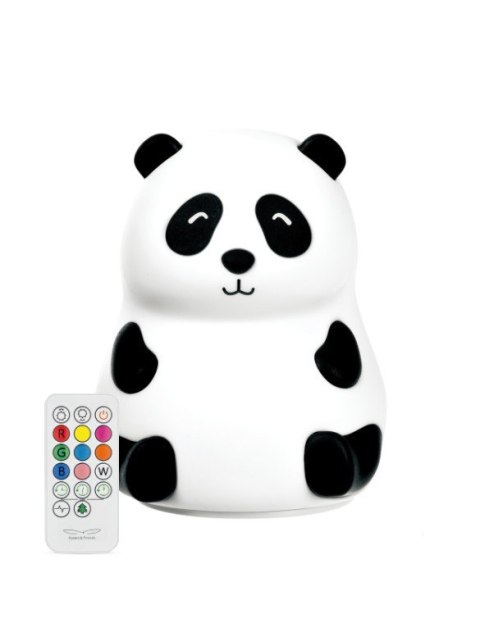 Panda Lampka Silikonowa z Pilotem Biała