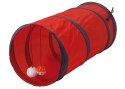 Tunel dla kota z zabawką czerwony 51 cm