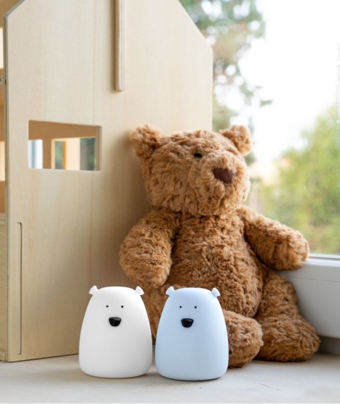 Zestaw 2 lampek Mini Miś w kolorze Biały i Arktyczny Błękit