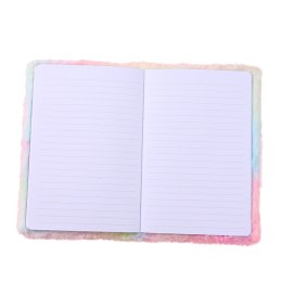 Pluszowy Futerkowy Notatnik Zeszyt W Linie Z Jednorożcem Grzywa Kolorowy A5