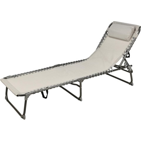 ŁÓŻKO TURYSTYCZNE KEMPINGOWE OGRODOWE SKŁADANE TEXTLINE SZARE