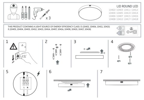 Plafon Sufitowy LID Biały 35W LED 4000K 21cm