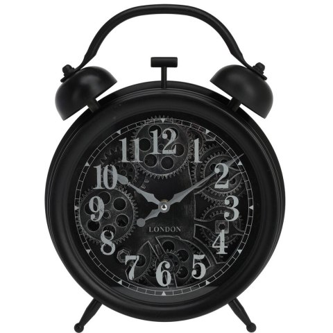 Duży zegar stołowy z mechanizmem kół zębatych h39 cm
