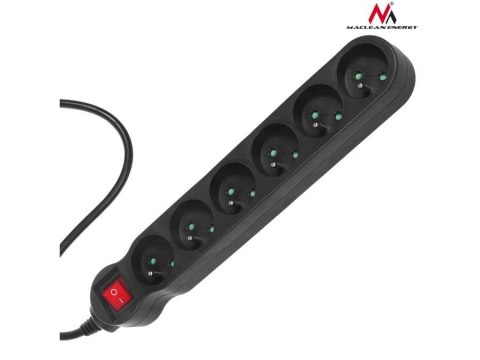 Listwa zasilająca MCE188 6 gniazd 2300W 5m czarna