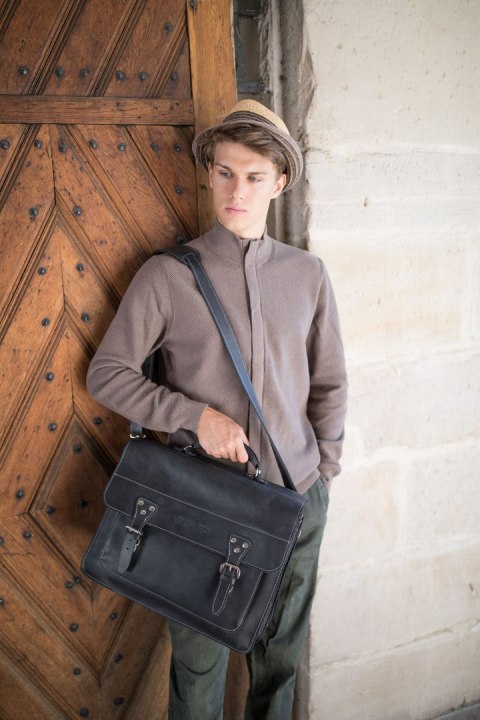 Big torba skórzana biznesowa TC8 BROWN