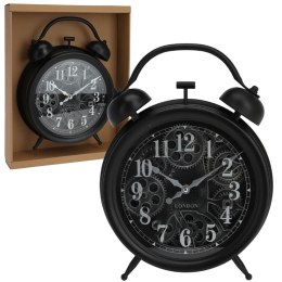 Duży zegar stołowy z mechanizmem kół zębatych h39 cm
