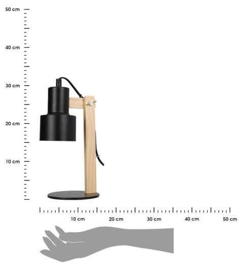 Lampa stołowa z regulowanym kloszem scandi czarna 32 cm