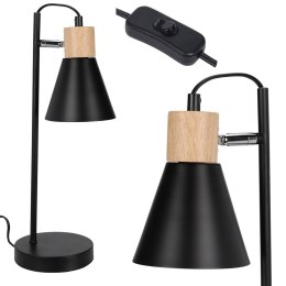 Lampa stołowa z ruchomym kloszem czarna