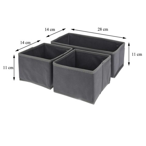 Organizer tekstylny do szuflady 3-elementowy