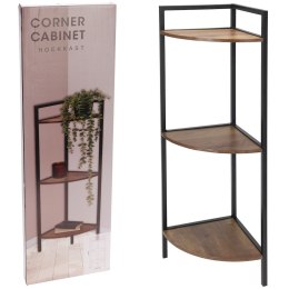 Regał metalowy narożny 3 półki 76 cm