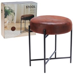 Stołek na metalowym stelażu z miękkim siedziskiem 36 x h40 cm