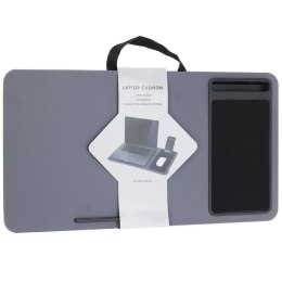Stolik pomocniczy z tacą pod laptopa szary 57 x 30 cm