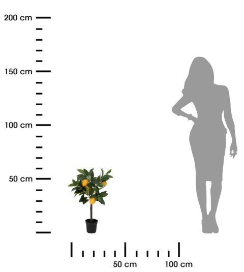 Sztuczne cytrusowe drzewko w donicy 60 cm