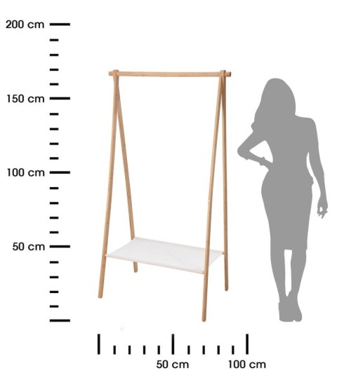 Wieszak na ubrania z Półką Scandi h155 x 86 cm