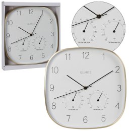 Zegar ścienny z termometrem i higrometrem 28,5 cm