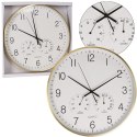 Zegar ścienny z termometrem i higrometrem 38 cm