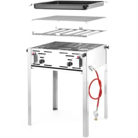 Grill gazowy z patelnią Grill Master Maxi 590x480mm 11.6kW - Hendi 154717