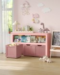 Różowy regał szafka na książki zabawki