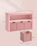 Różowy regał szafka na książki zabawki