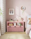 Różowy regał szafka na książki zabawki