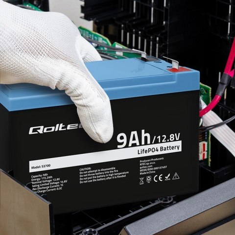 Akumulator LiFePO4 Litowo-Żelazowo-Fforanowy | 12.8V | 9Ah | 115.2Wh | BMS