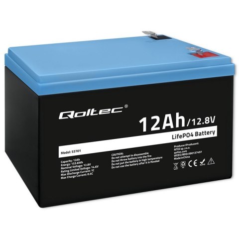Akumulator LiFePO4 | 12.8V | 12Ah | 153.6Wh | BMS