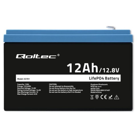 Akumulator LiFePO4 | 12.8V | 12Ah | 153.6Wh | BMS