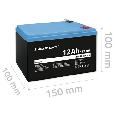 Akumulator LiFePO4 | 12.8V | 12Ah | 153.6Wh | BMS