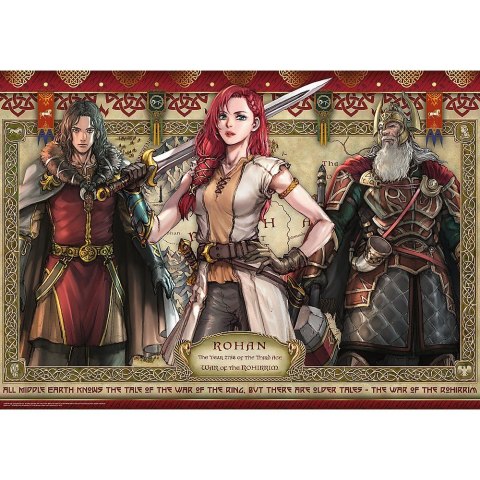 Puzzle 1000 elementów Władca Pierścieni Wojna Rohirrimów