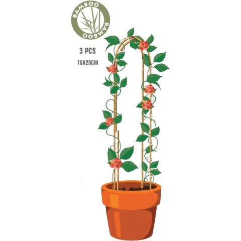 PODPORA DO ROŚLIN BAMBUSOWA ŁUK 78CM 3SZT PROGARDEN