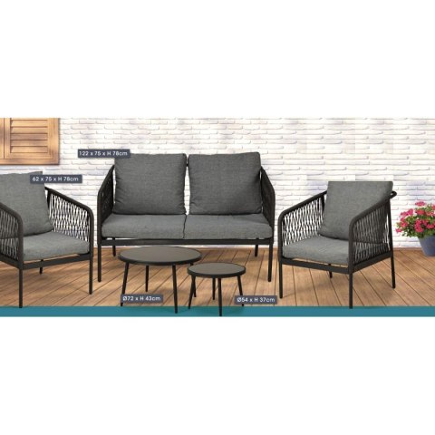 ZESTAW MEBLI OGRODOWYCH 5 CZEŚCIOWY MEDIOLAN