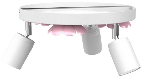 Oprawa Sufitowa Spot FLOWER Biały Różowy 3xGU10 Plafon