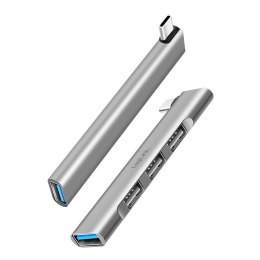 Smukły HUB USB-C do 1x USB-A 3.0 3xUSB-A 2.0