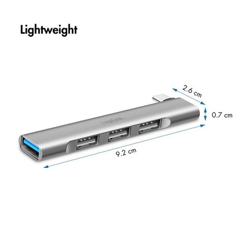 Smukły HUB USB-C do 1x USB-A 3.0 3xUSB-A 2.0