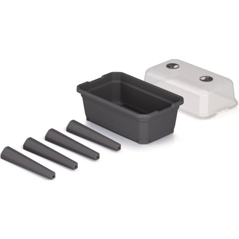 SZKLARNIA STOJĄCA ROZSADNIK RESPANA SET ECOLINE 59,6x36,8x75,3CM ANTRACYT