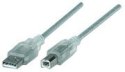 MANHATTAN Kabel USB 2.0 USB-A na USB-B M/M 5.0 m srebrny 345408